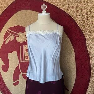 EUC Massimo light gray camisole with lace top banding